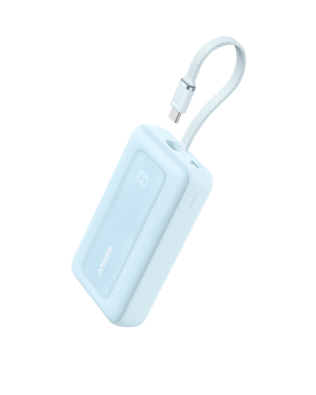 Zolo Power Bank (10K, 30W) with a 5.4-inch (13.7 cm) built-in USB-C cable.