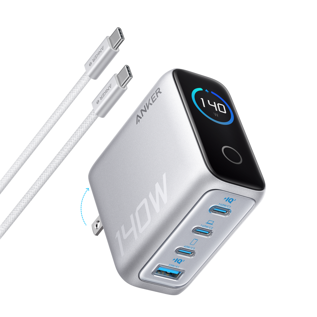 Charger (140W, 4-Port, PD 3.1) with USB-C Cable